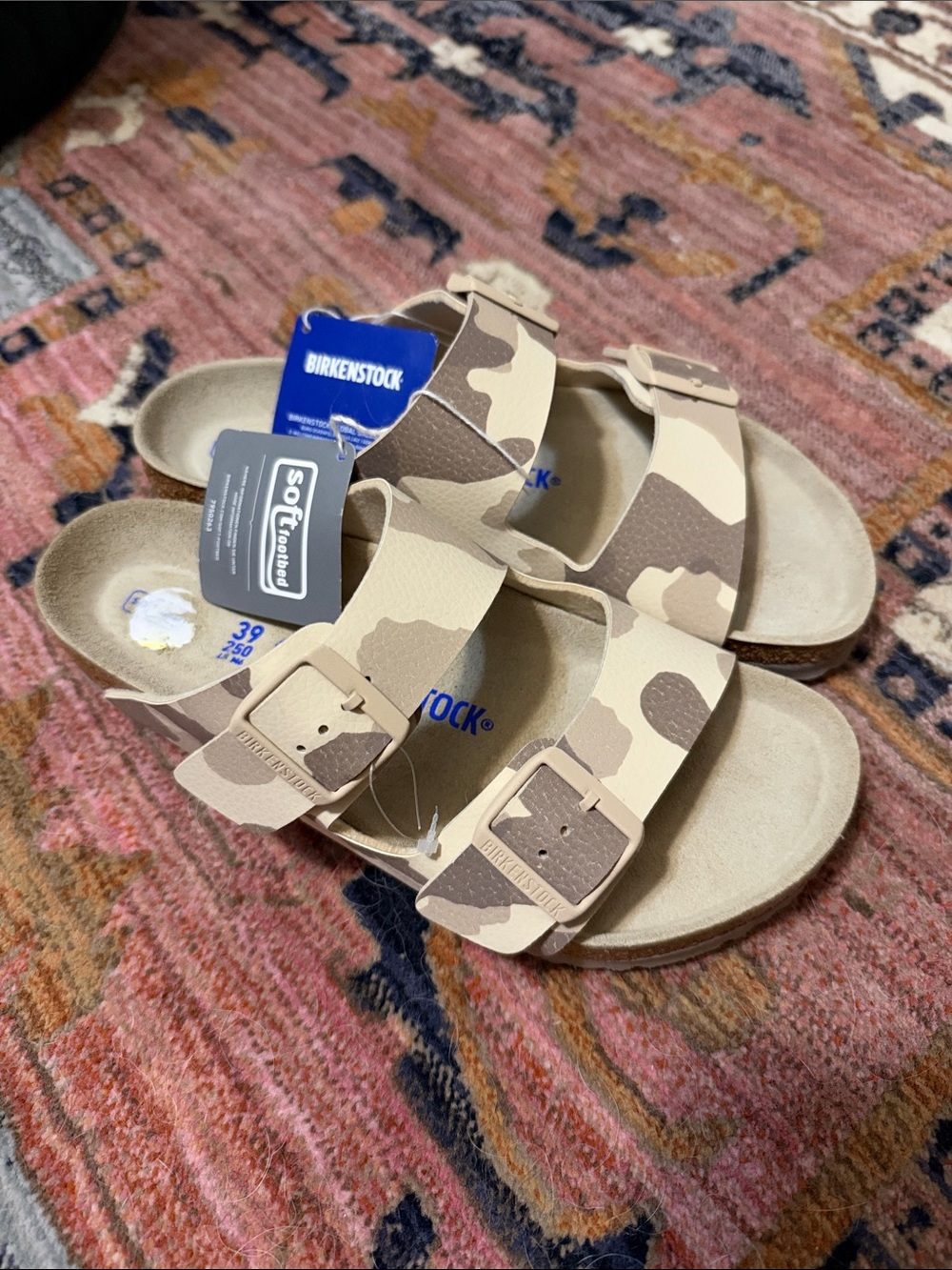Birkenstock Arizona Sandal in Desert Camo Beige/Brown